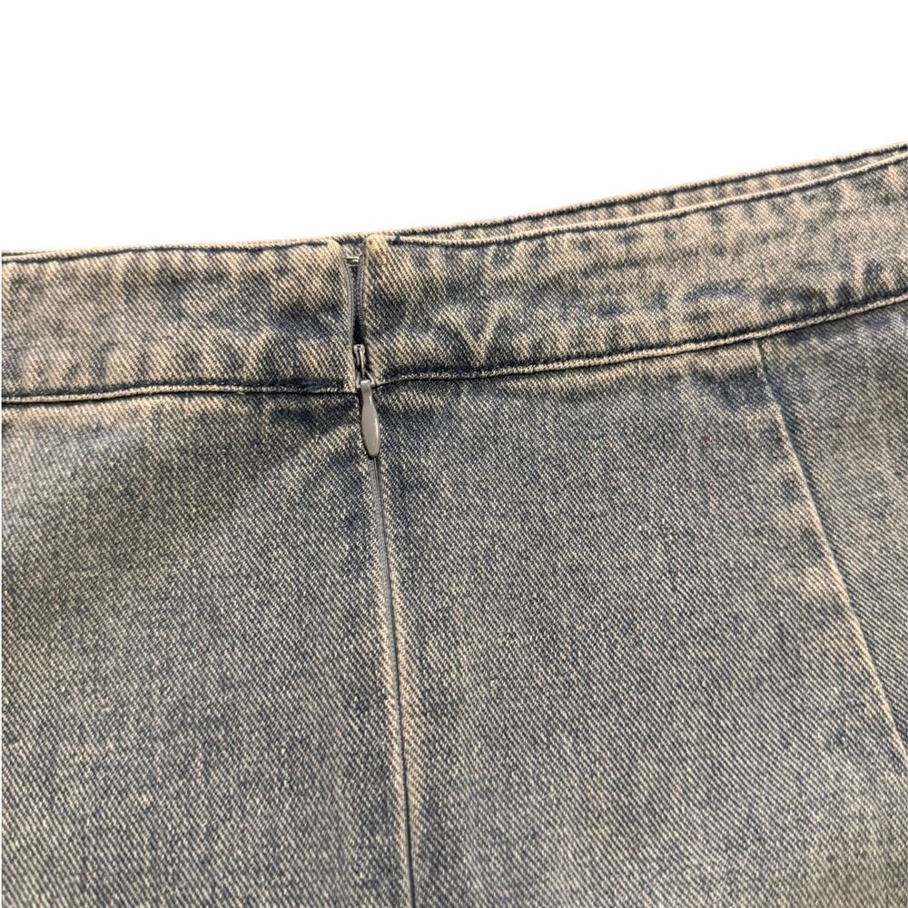 Cloud Ten Women's Denim Skirt with Rhinestones Trim - Picture 3 of 6
